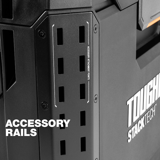 TOUGHBUILT STACKTECH 22.3-in W x 26-in H x 19.7-in D Black Plastic/Metal Rolling Tool Box - Image 5