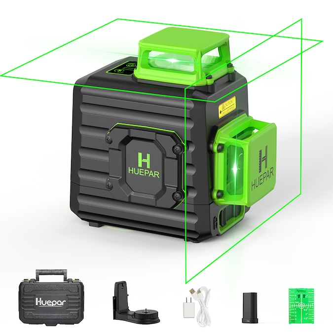Huepar 200-ft Green Self-Leveling Cross-line Laser Level