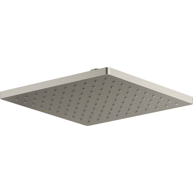 ER Honesty Vibrant Brushed Nickel 10-in Square Fixed Rain 1.75-GPM (6.6-LPM)