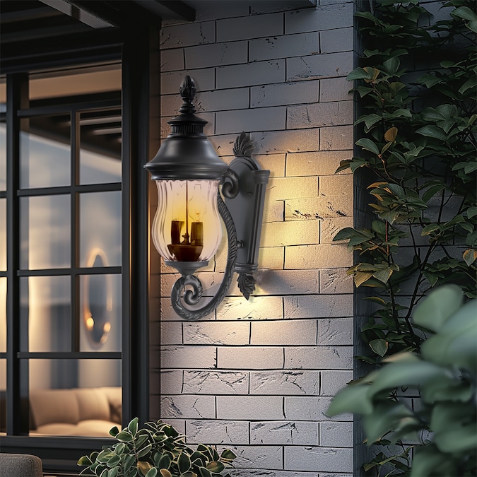 Minka Lavery Newport 2-Light 19.5-in H Matte Black Outdoor Wall Light