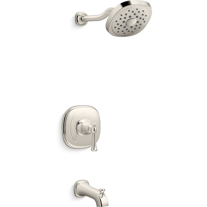 ER Florez Rite-Temp Vibrant Polished Nickel 1-handle Single Function Round Bathtub and Shower Faucet Valve Included