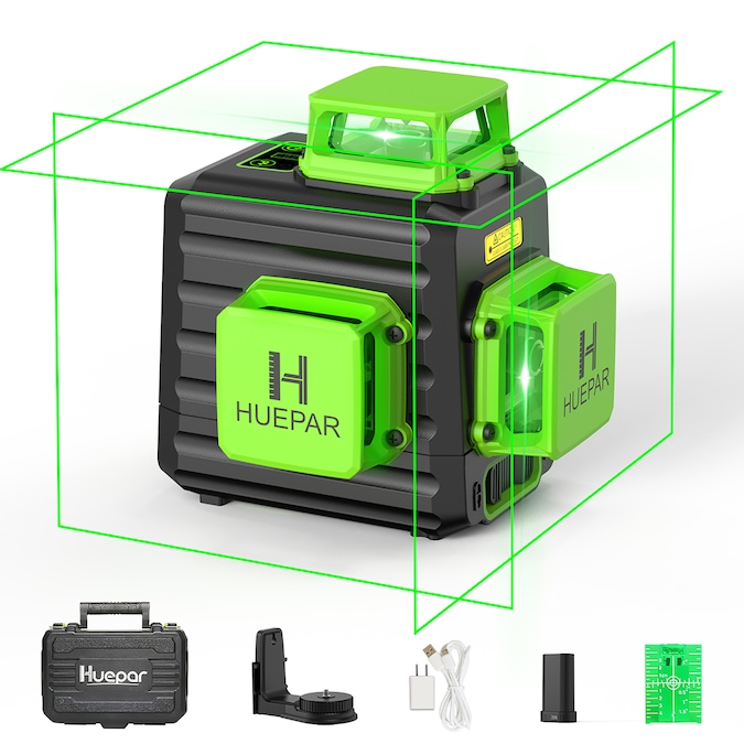 Huepar 200-ft Green Self-Leveling Cross-line Laser Level