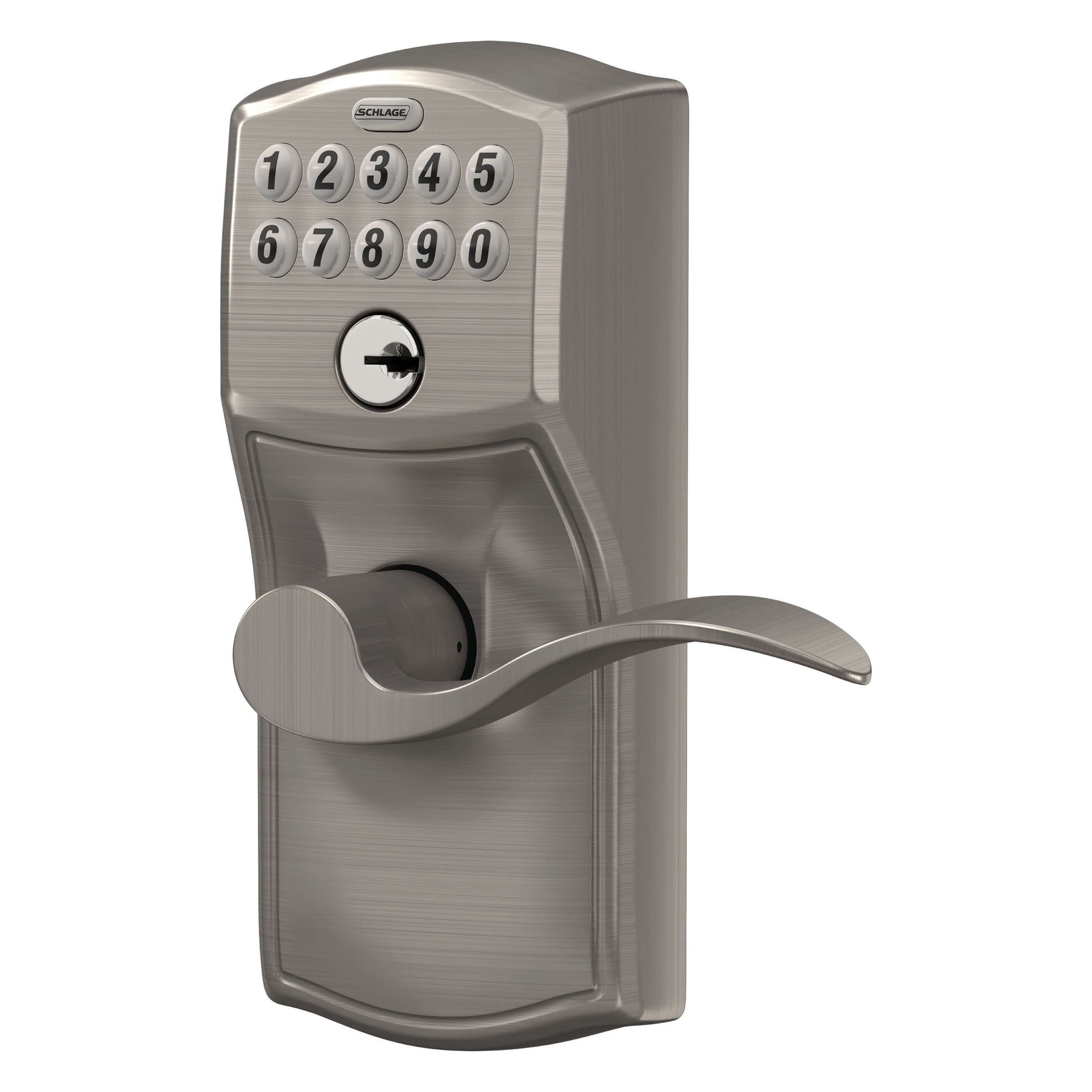Camelot-Accent Satin Nickel Electronic Handle and Keypad - Image 13