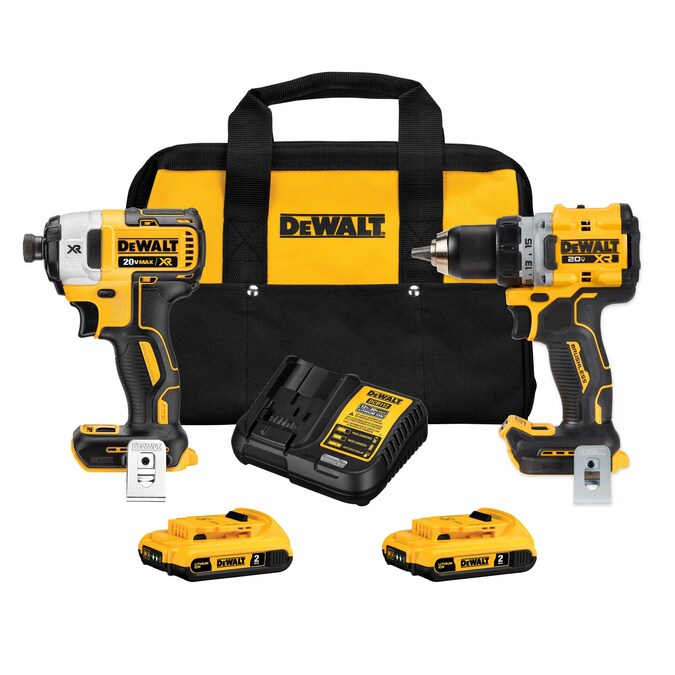 DEWALT 20V MAX XR 2-Tool Brushless Power Tool Combo Kit with Soft Case (2-Batteries and Charger Included)