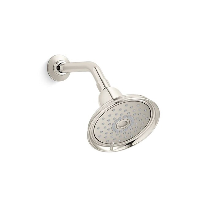 ER Bancroft Vibrant Polished Nickel 6-in Round Fixed Shower Head 1.75-GPM (6.6-LPM)