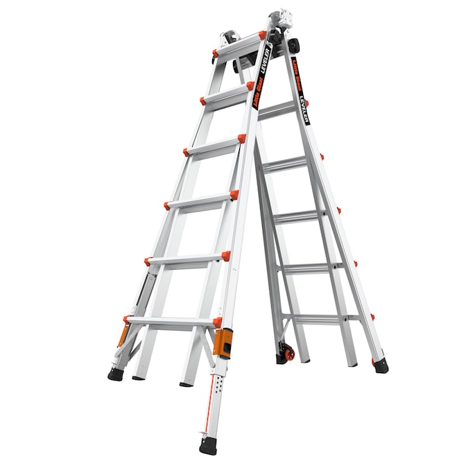 Little Giant Ladders Leveler 2 M26 with Leg Levelers 25.1-ft Reach Type 1a- 300-lb Load Capacity Telescoping Multi-Position Ladder