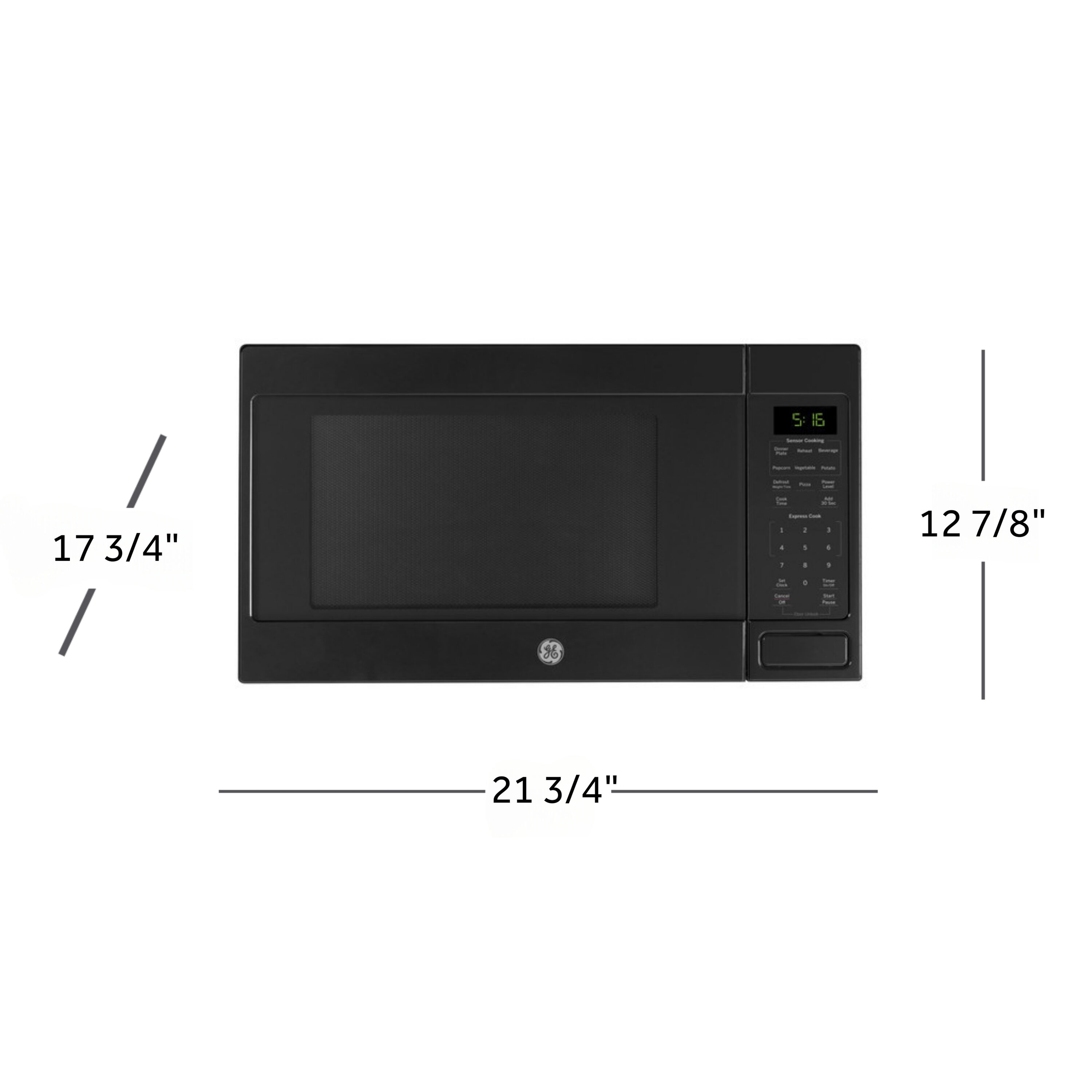 1.6-cu ft Large (Greater than 1.5-cu ft) 1150 -Watt Sensor Cooking Controls Countertop Microwave ( Black ) - Image 14