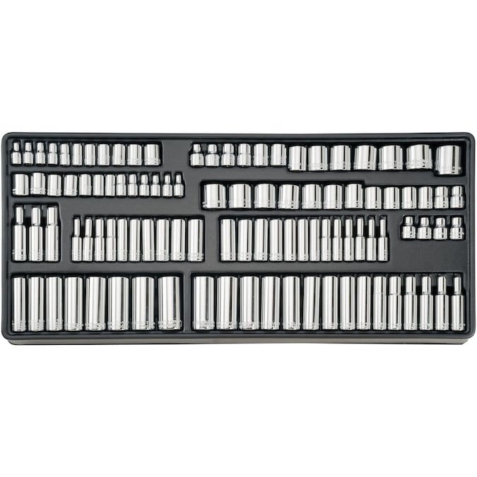 CRAFTSMAN 298-Piece Standard (SAE) and Metric Polished Chrome Mechanics Tool Set - Image 10
