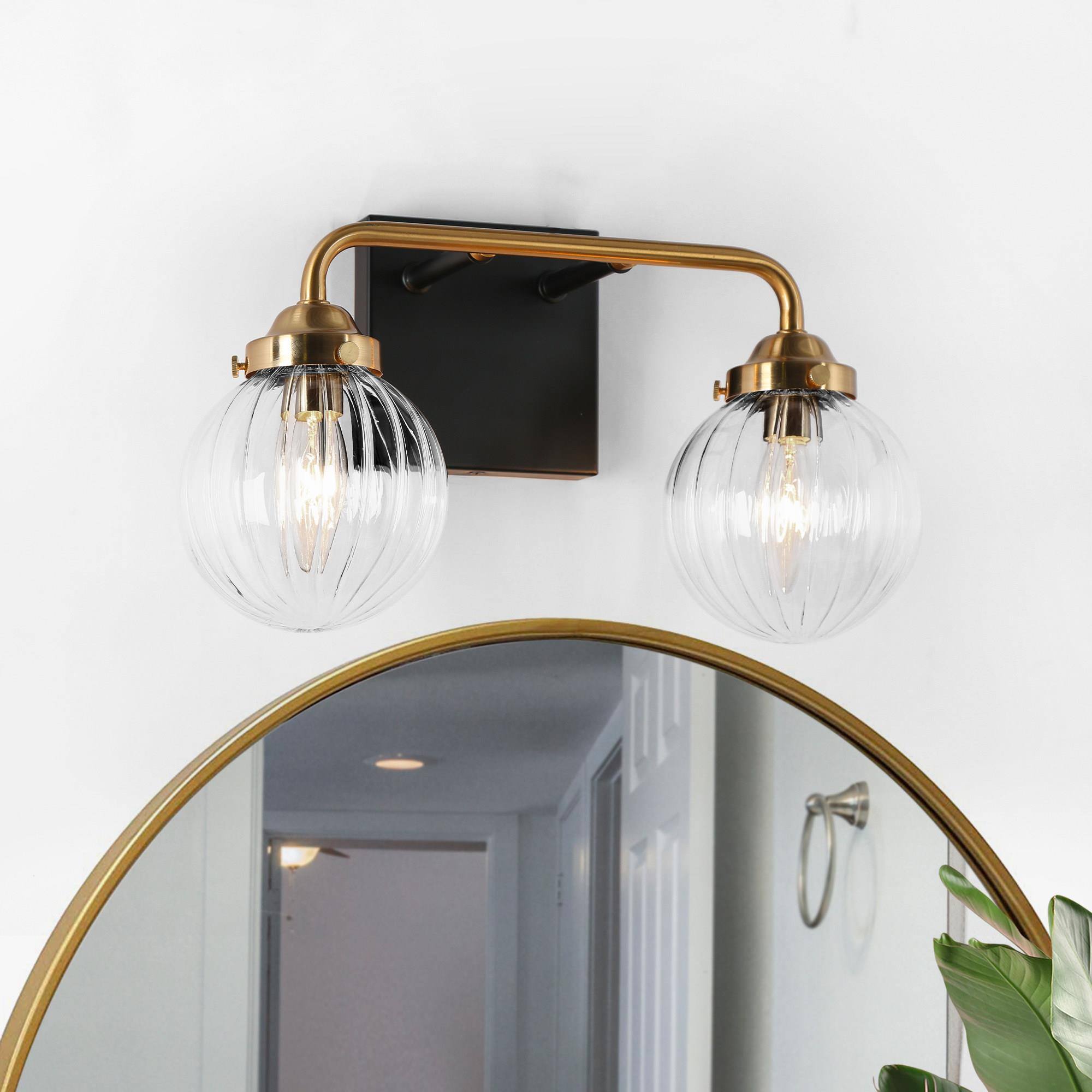 Yaltro 14-in W 2 -Light Matte Black Transitional Wall Sconce