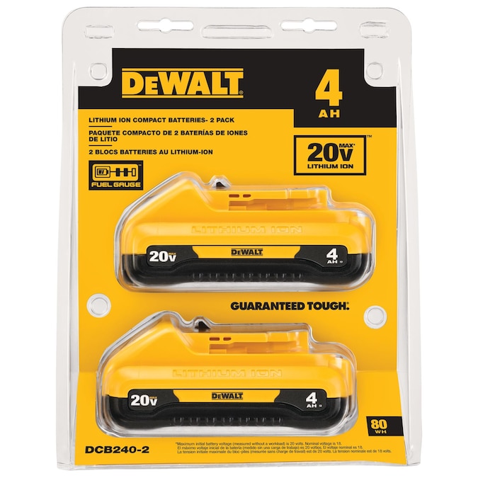 DEWALT 20-V 2-Pack Lithium-ion Battery (4 Ah) - Image 6