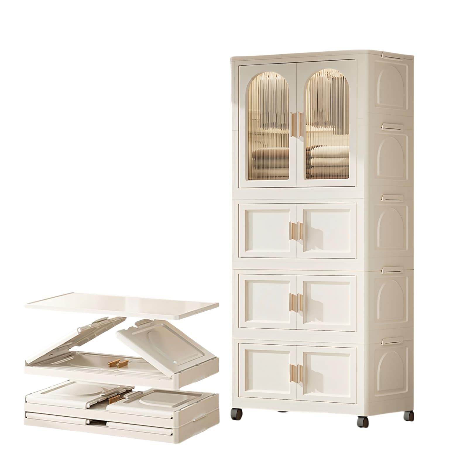 15.75-in W x 70.87-in H Plastic White Freestanding Utility Storage Cabinet