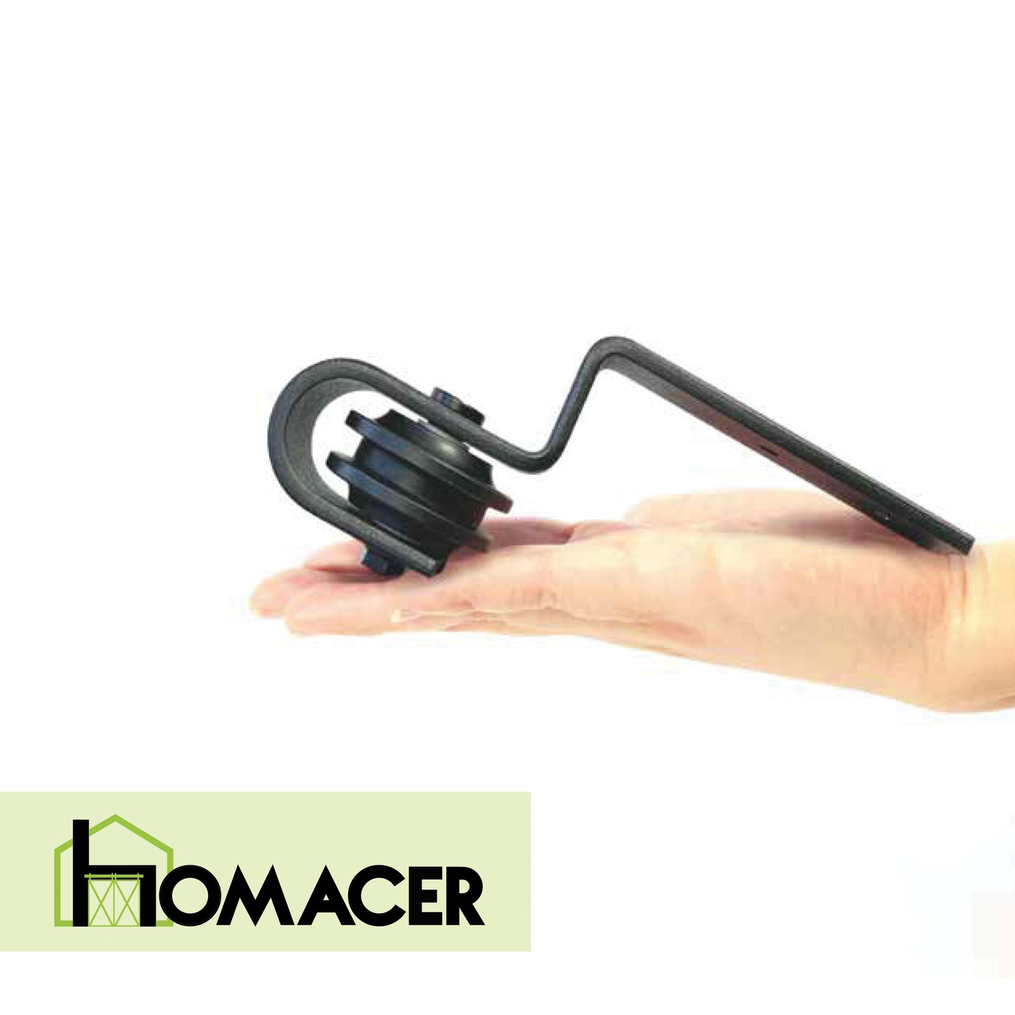 90-in Rustic black Black Indoor J-strap Double bypass Barn door hardware kit - Image 4