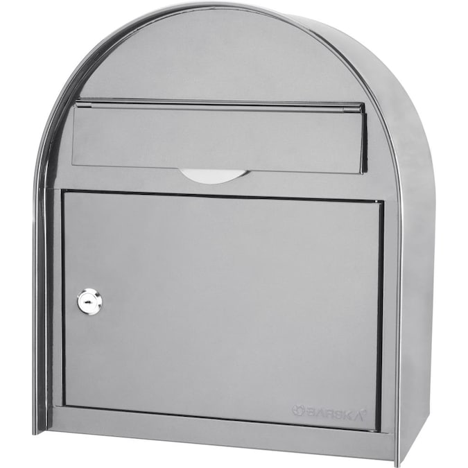 Barska Wall Mount Gray Metal Lockable Mailbox