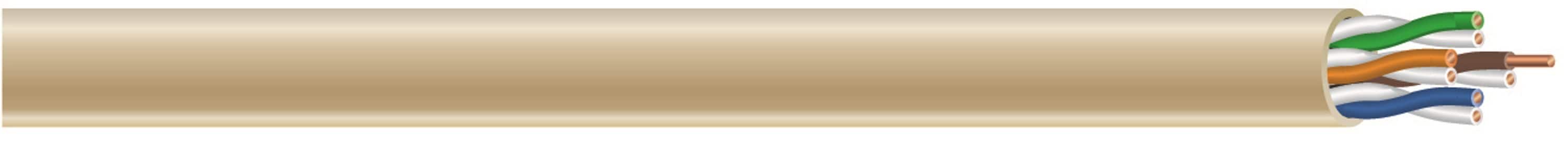 500-ft 24 CAT 5e 4 Riser Beige Data Cable Box - Image 2