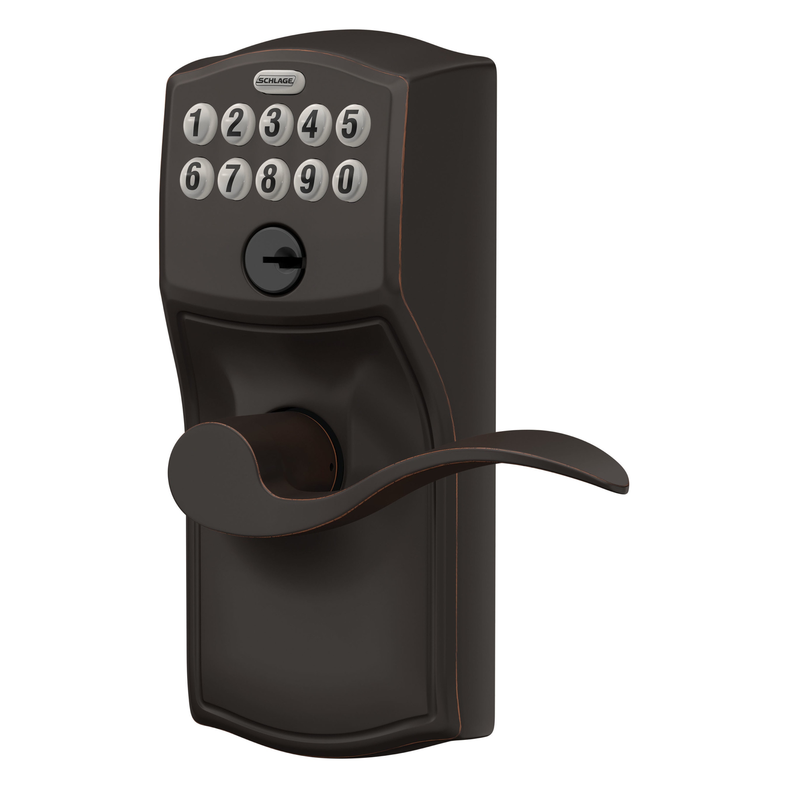 Camelot-Accent Aged Bronze Smart Lock Electronic Handle and Keypad - Image 12