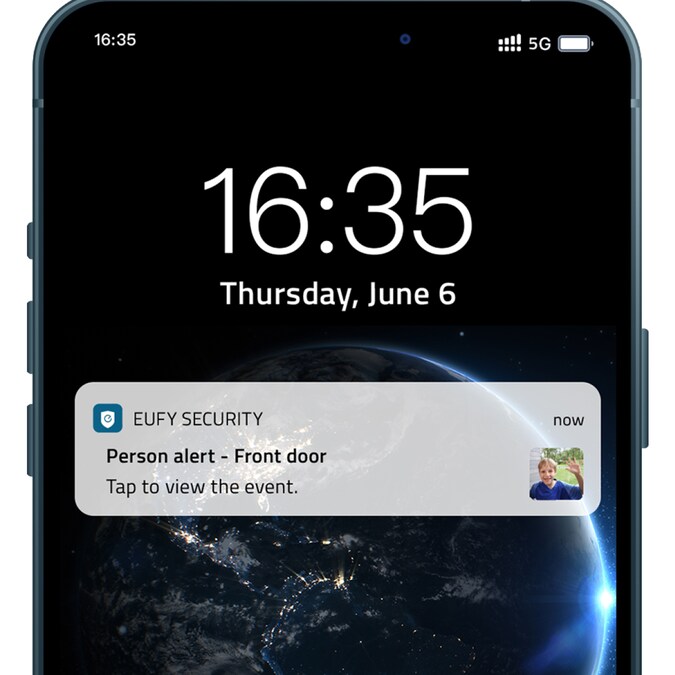 eufy Security Video Doorbell 2K, Battery and Wired, w/Chime Wireless Wi-Fi Compatible Smart Video Doorbell in Black - Image 5