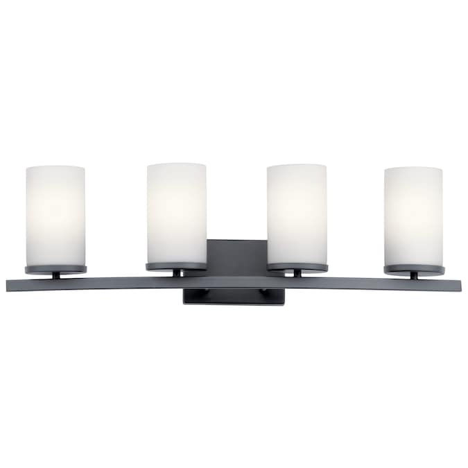 Kichler Crosby 31-in 4-Light Black Modern/Contemporary Vanity Light