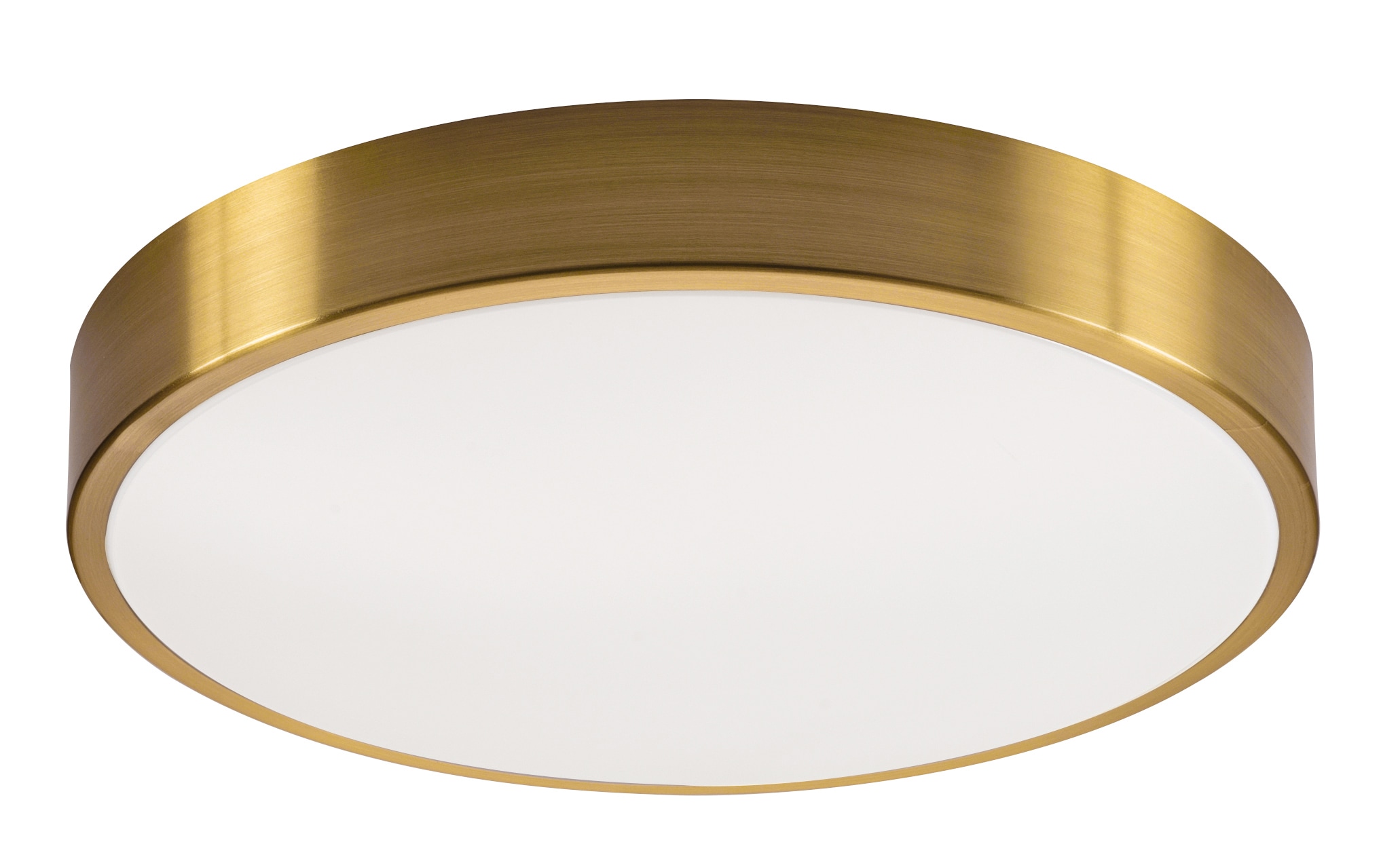 Octavia 3 -Light 14-in Satin Brass Integrated LED Flush Mount Light