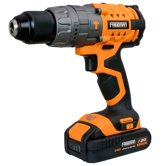 FREEMAN 2-Tool (Battery,Charger and Case Included) 1/2-in 20-volt Max Variable Speed Brushless Cordless Hammer Drill (2-Batteries Included) - Image 3