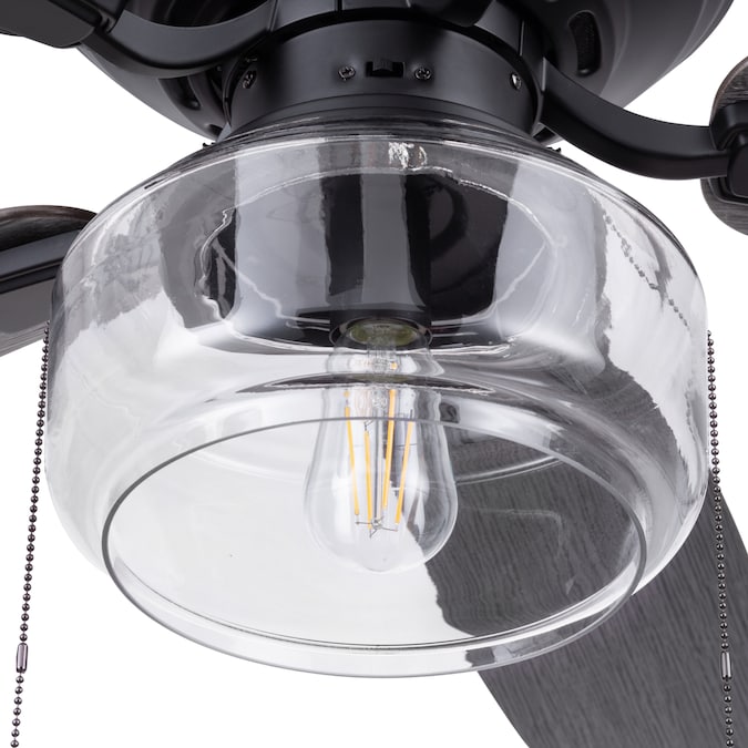 Harbor Breeze Kindleton 52-in Matte Black with Cocoa/Mocha Blades LED Indoor Flush Mount Ceiling Fan with Light (5-Blade) - Image 15