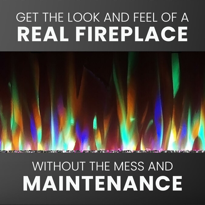 Cambridge 42-in W Black LED Wall-mount Electric Fireplace with Remote Control Included - Image 3