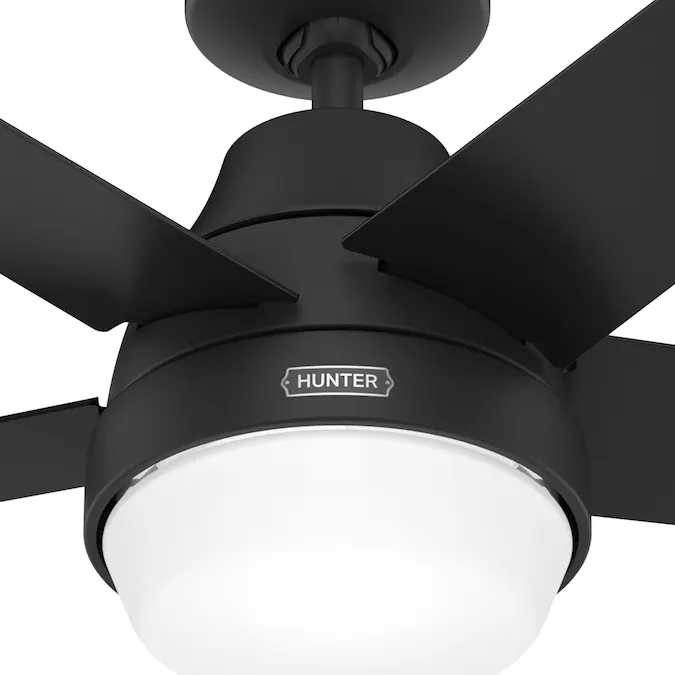 Hunter Aerodyne ENERGY STAR SIMPLEconnect 60-in Smart Matte Black with Matte Black Blades Ceiling Fan With Light - Remote Included ( 5 -Blade ) - Image 14