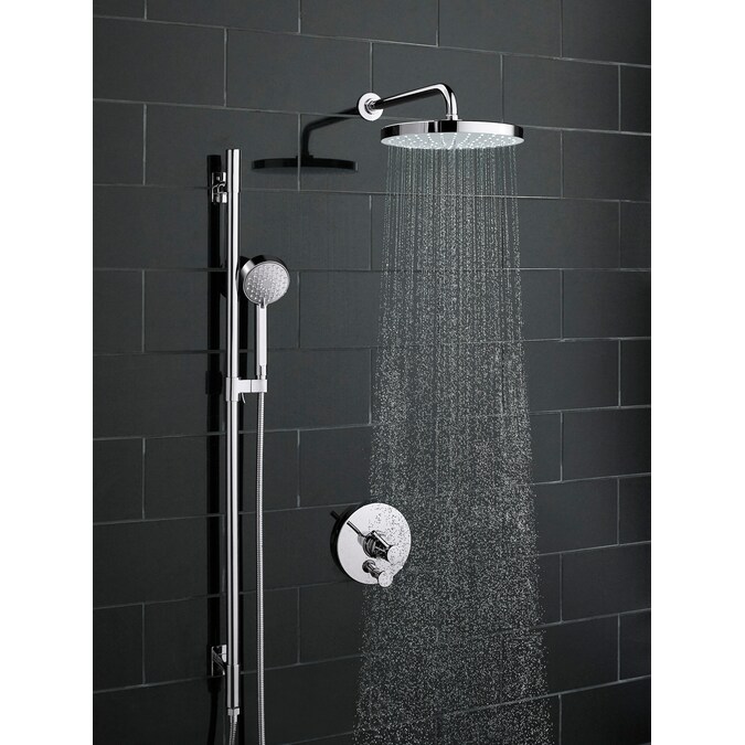 ER Awaken Polished Chrome 9.88-in Round Fixed Rain Shower Head 1.75-GPM (6.6-LPM) - Image 8