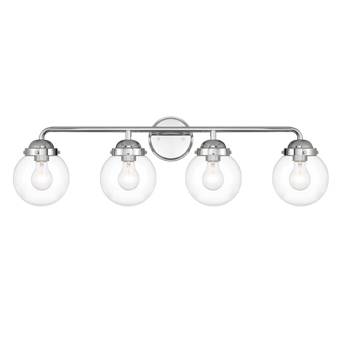 Designers Fountain Knoll 33-in 4-Light Gloss Chrome Modern/Contemporary Vanity Light Bar - Image 3