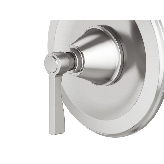 allen + roth Townley Brushed Nickel 1-handle Single Function Round Bathtub and Shower Faucet Valve Included - Image 4