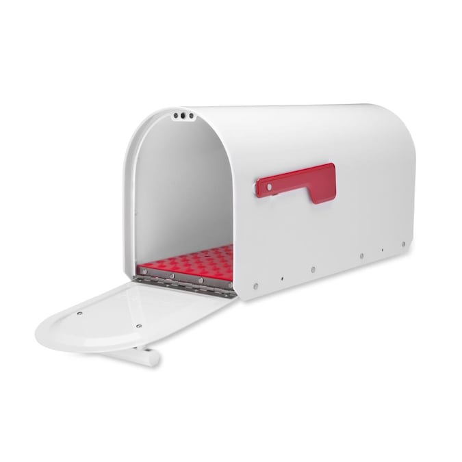Architectural Mailboxes Post Mount White Metal Large Mailbox - Image 3
