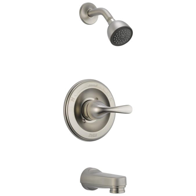 Delta Classic Stainless 1-handle Multi-function Round Bathtub and Shower Faucet Valve Included
