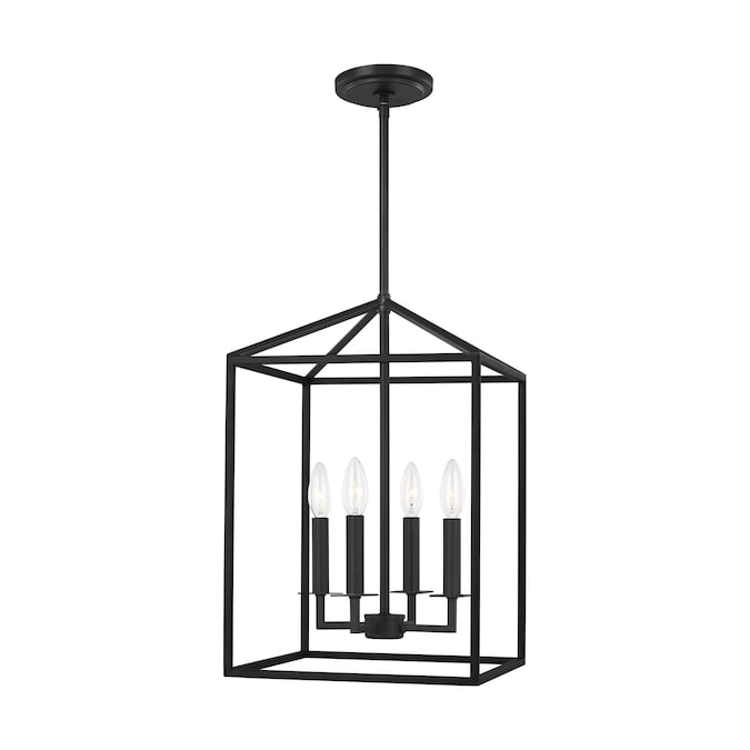 Generation Lighting Perryton 4-Light Midnight Black Transitional Geometric Mini Hanging Pendant Light