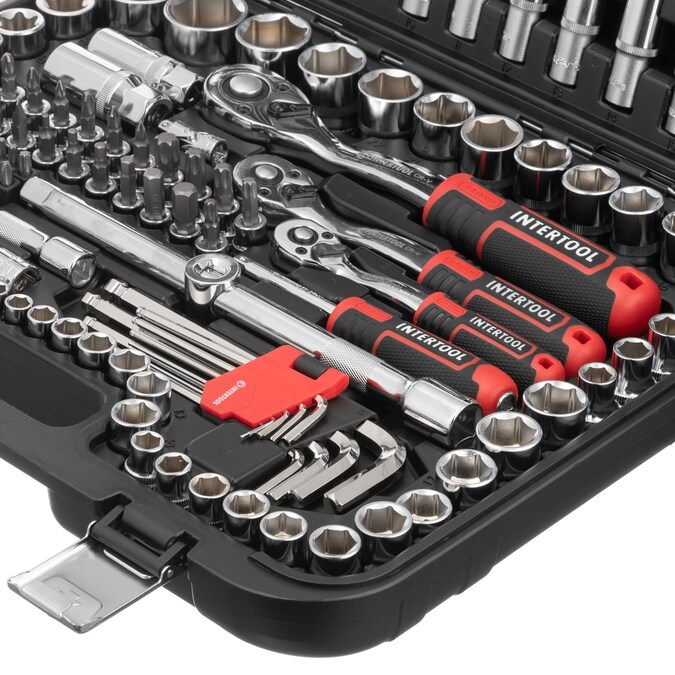 INTERTOOL 156-Piece Metric Chrome Mechanics Tool Set with Hard Case - Image 6