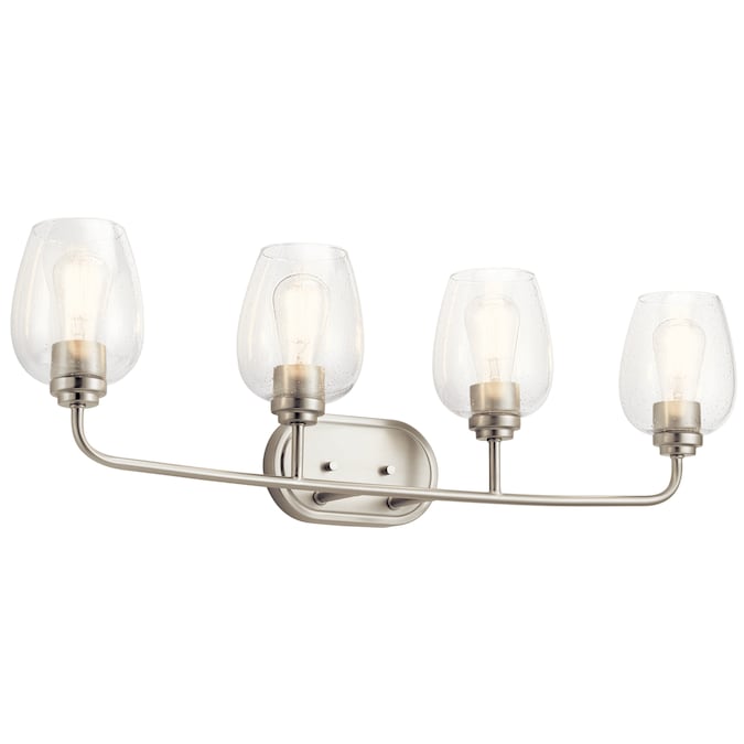 Kichler Valserrano 33.5-in 4-Light Brushed Nickel Traditional Vanity Light