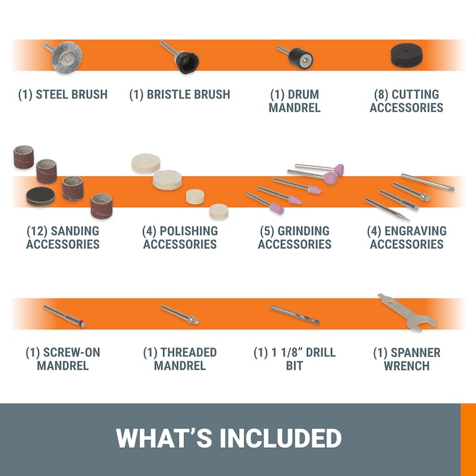 WORX MakerX Variable Cordless 20-volt Max Crafting Rotary Tool Kit - Image 15