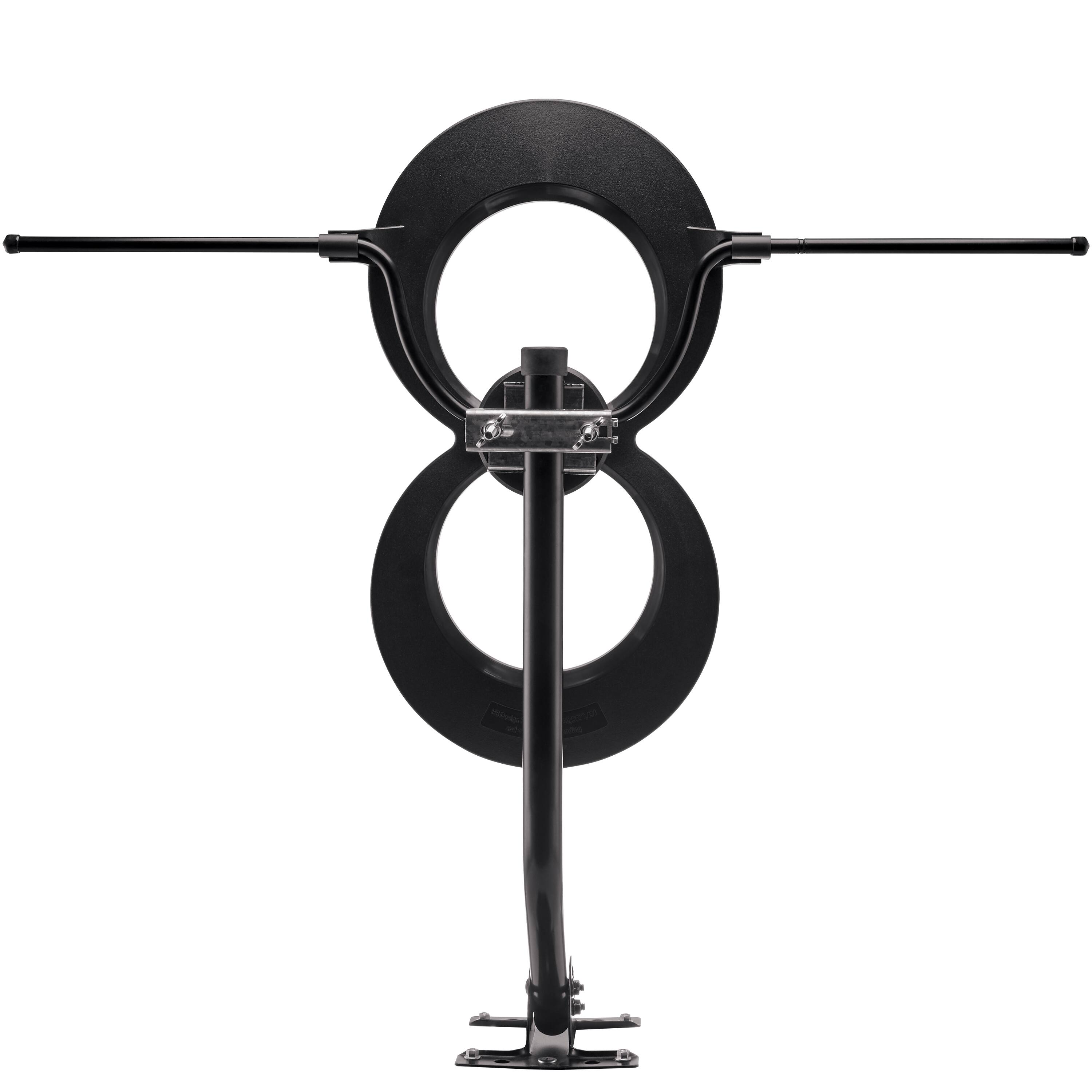 Antennas Direct - ClearStream MAX-XR Complete Amplified Indoor/Outdoor HDTV Antenna with 60-Mile Range - Black - Image 4
