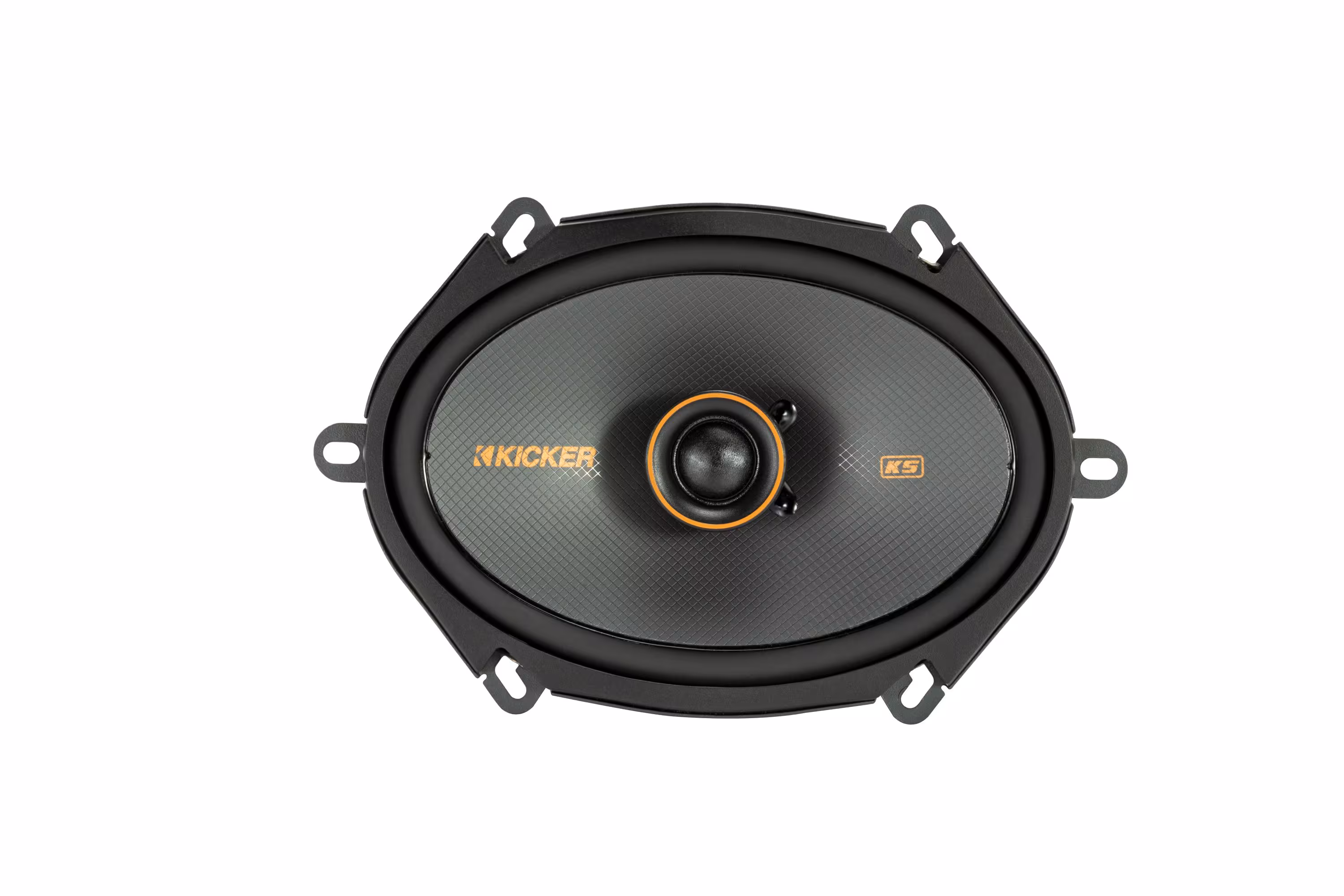 KICKER - KS Series 6" x 8" 2-Way Car Speakers with Polypropylene Cones (Pair) - Black