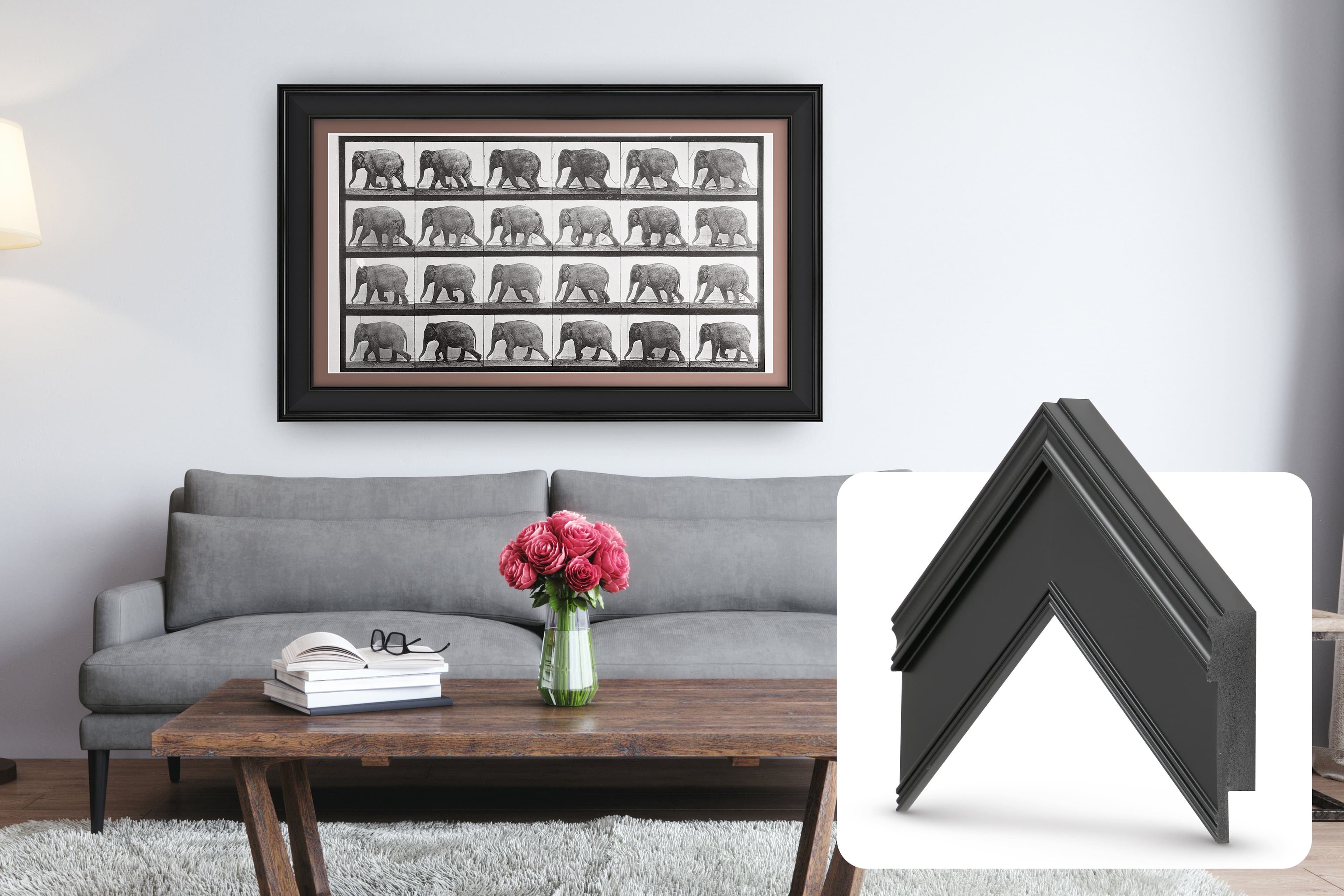 Deco TV Frames - Premiere Bezel for Samsung the Frame TV - 43" - Black