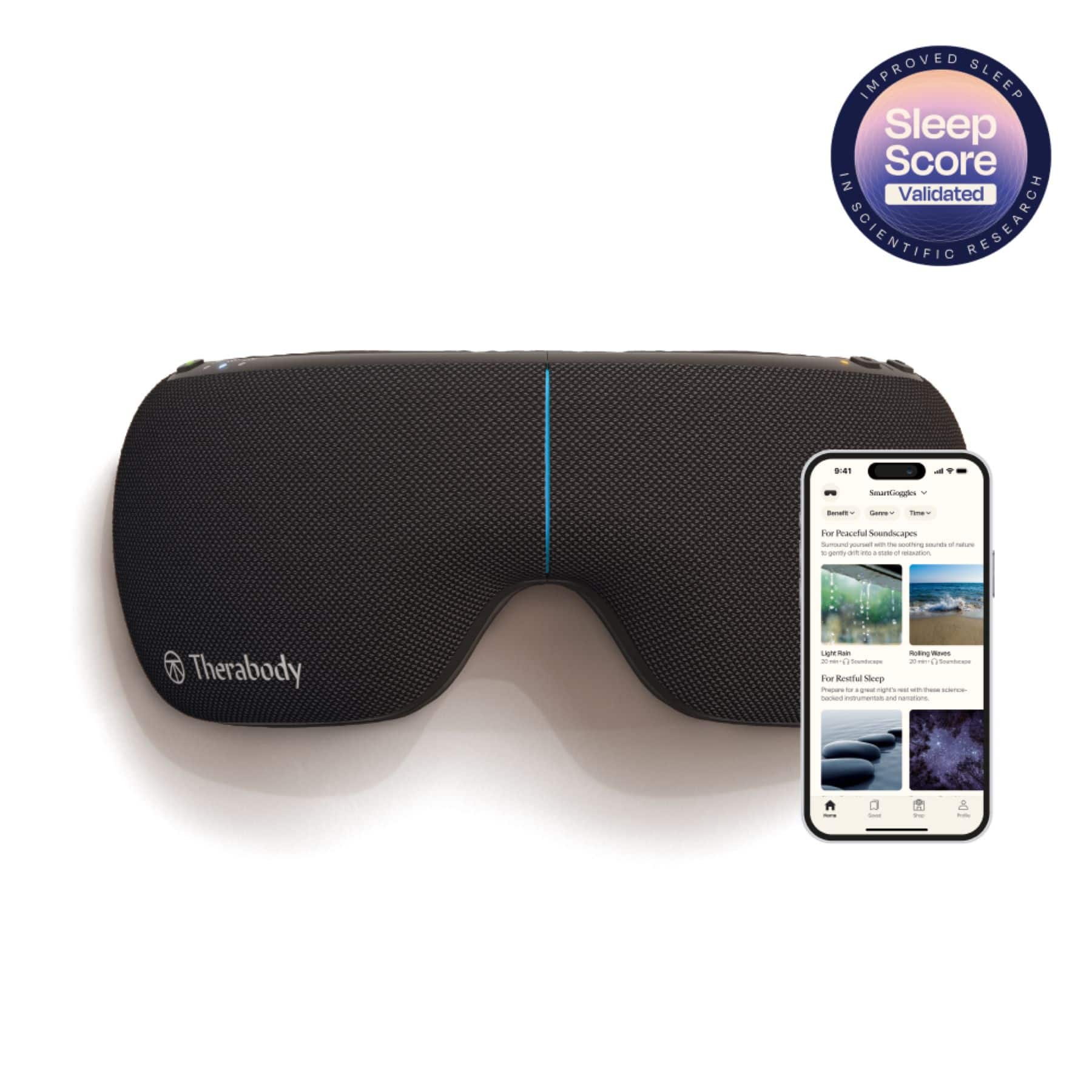 Therabody - SmartGoggles Heated Eye & Temple Massager (2nd Generation) - Black