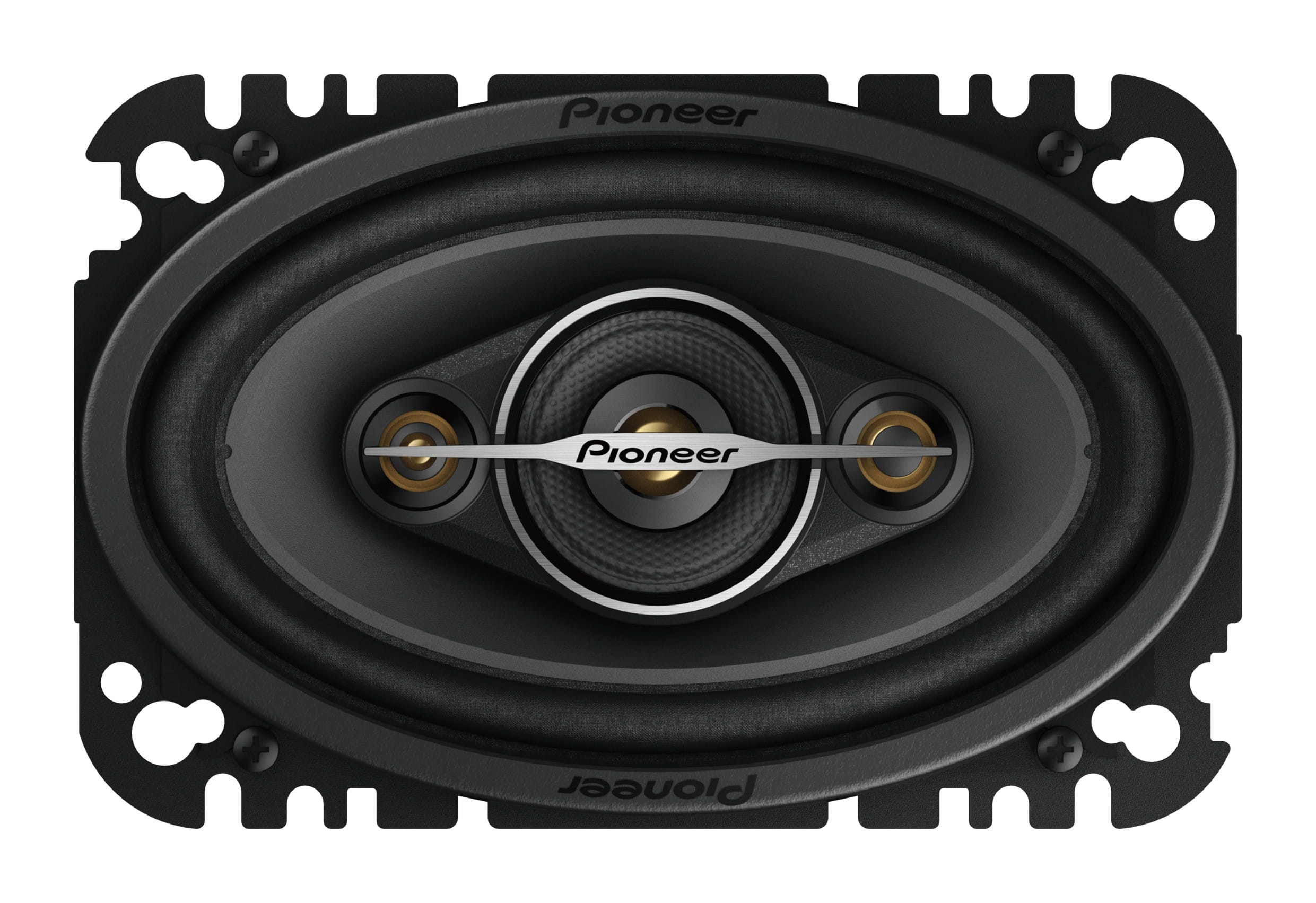 Pioneer - 4" x 6" 4-Way Car Speakers Carbon/Mica-reinforced IMPP cone (Pair) - Black - Image 2