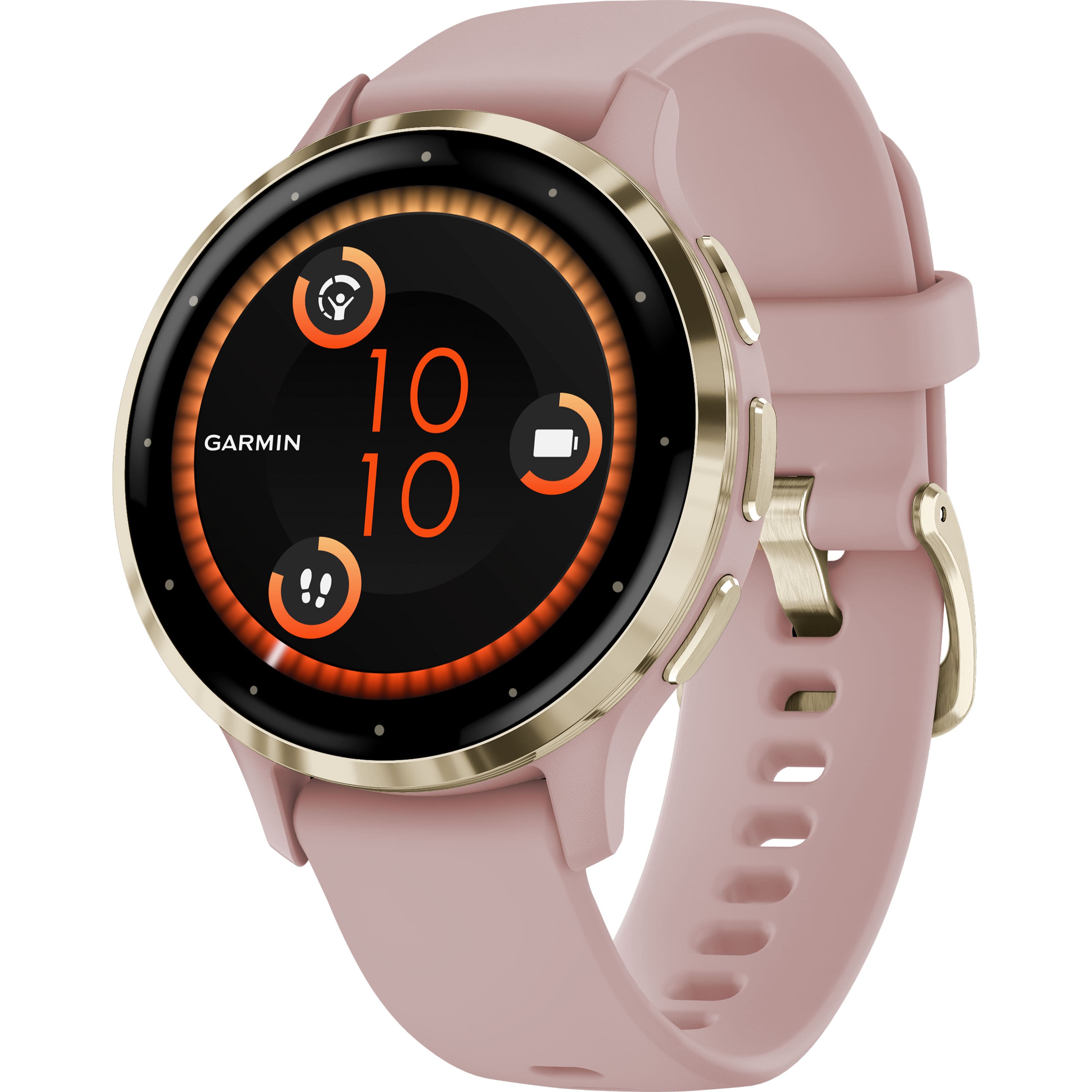 Garmin - Venu 3S GPS Smartwatch 41 mm Fiber-reinforced polymer - Stainless Steel and Dust Rose - (2023)