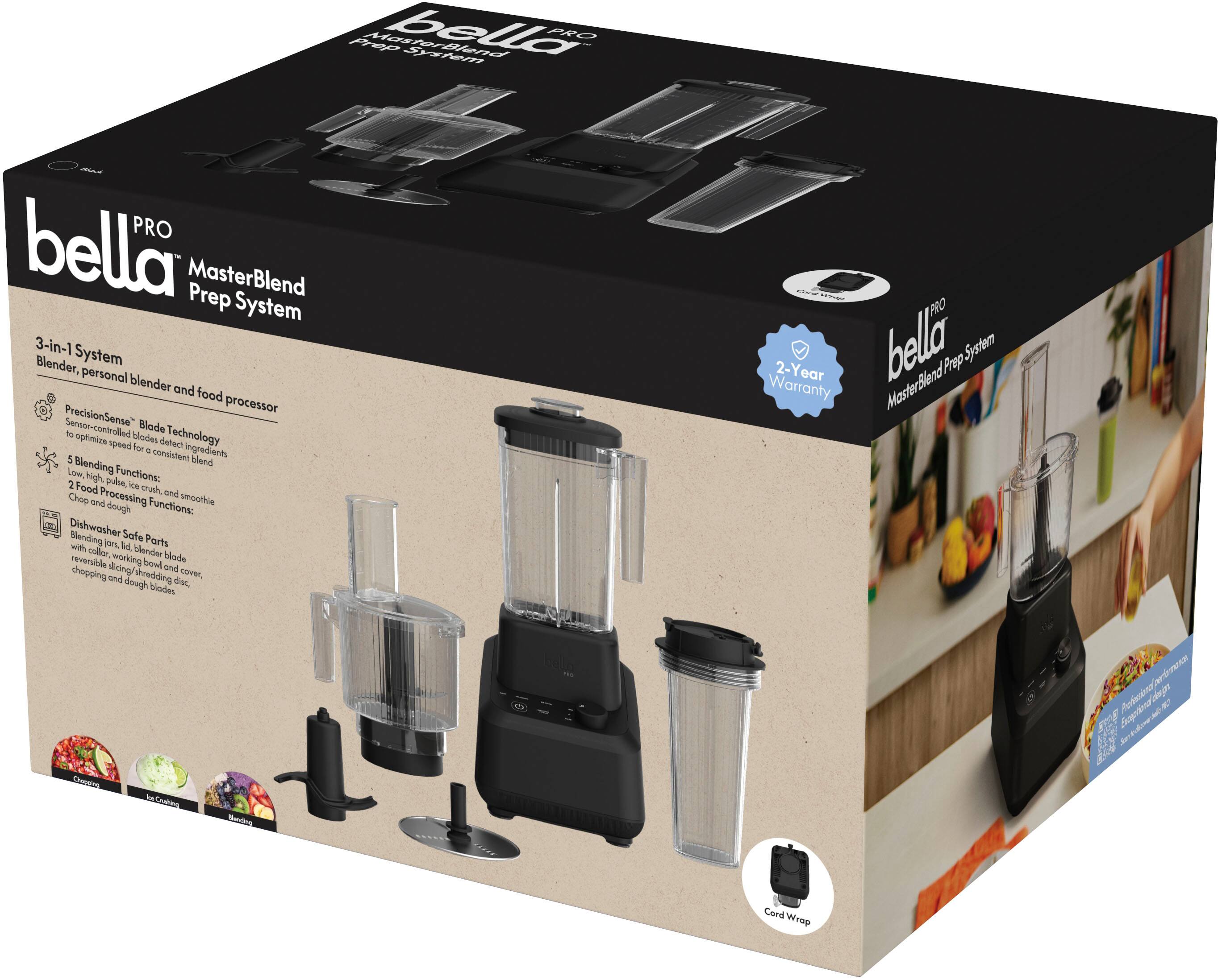 bella PRO - MasterBlend 3-in-1 Prep System with Blender, Personal Blender & Food Processor - Black Wash - Image 13