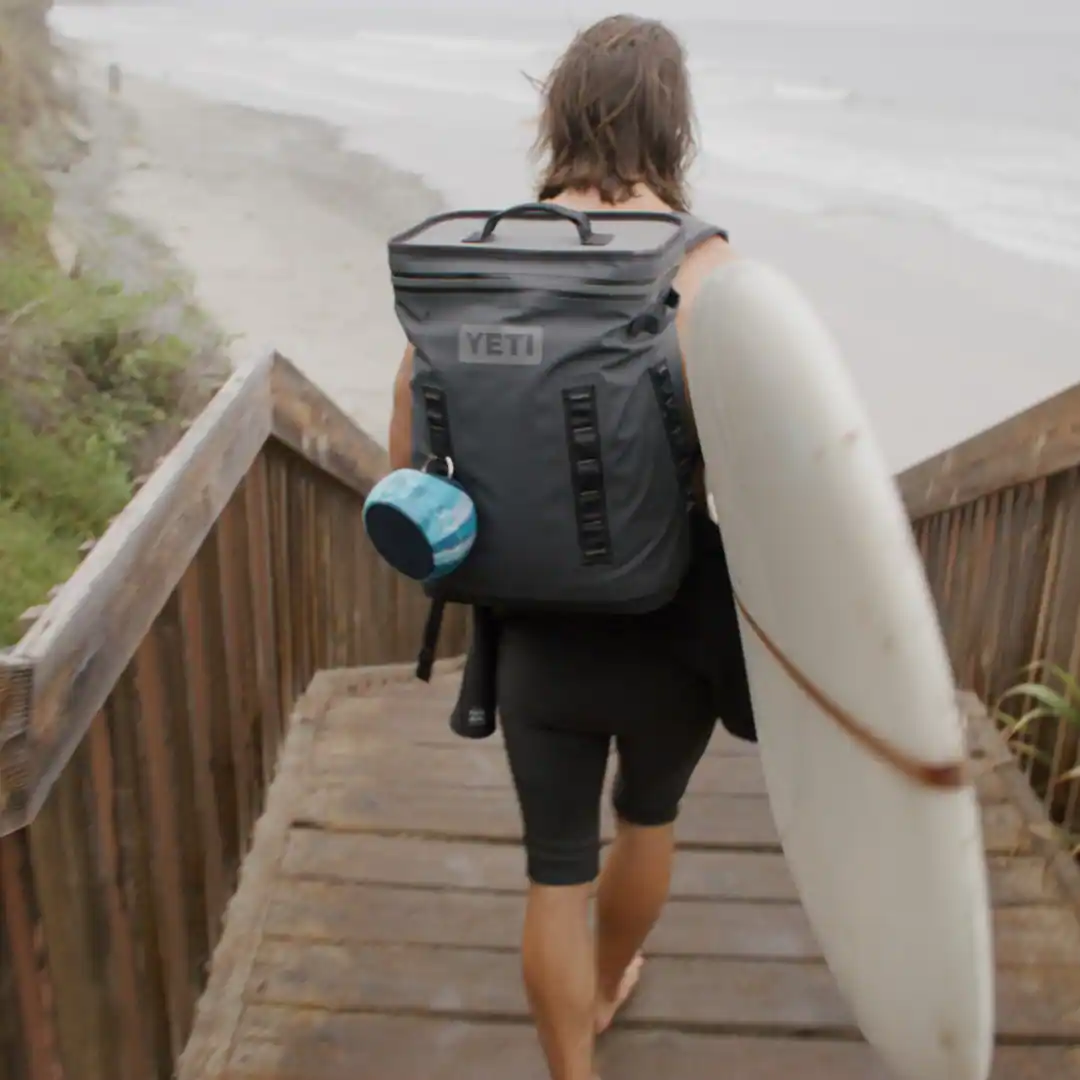 Speaqua - Barnacle X Portable Waterproof Bluetooth Speaker with Built in Storage (2,000 songs) - Manta Ray Black - Image 12