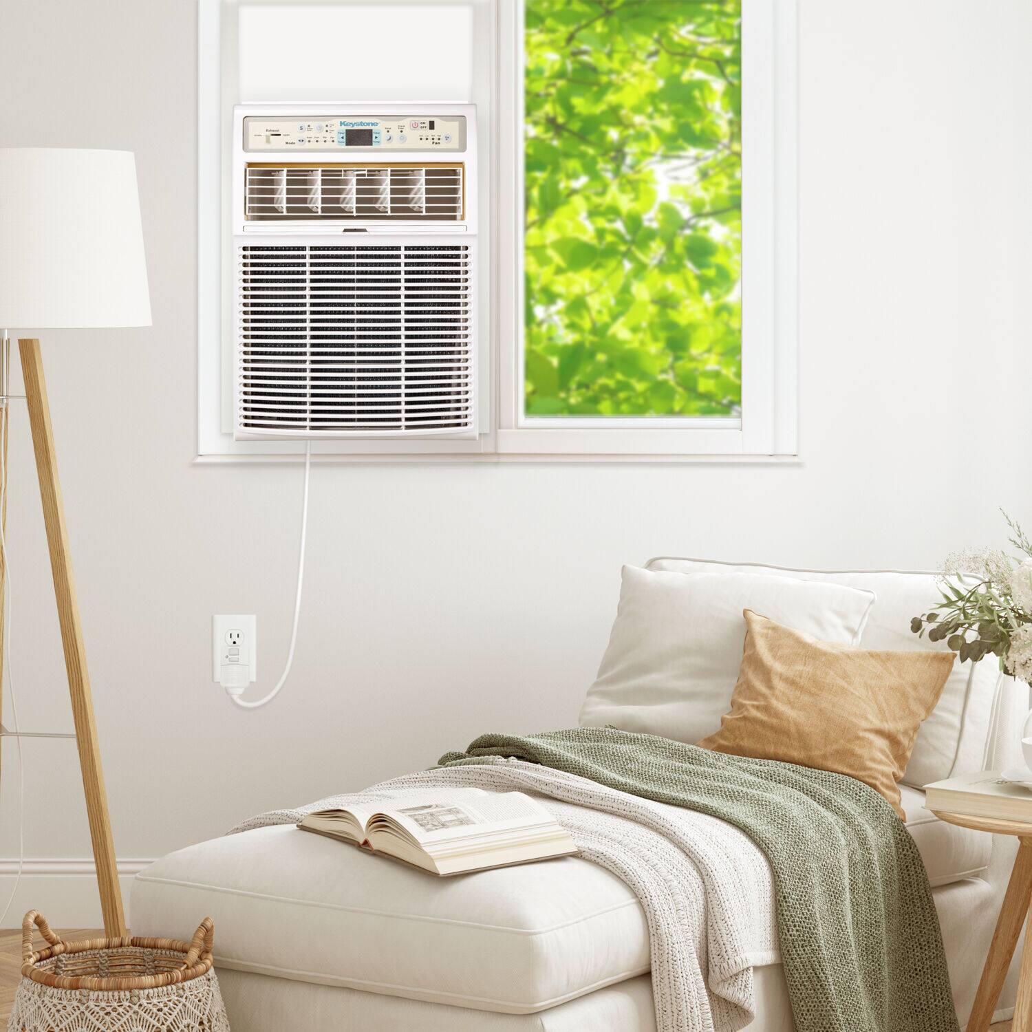 Keystone - 450 Sq. Ft. 10,000 BTU Casement Window Air Conditioner - White - Image 13