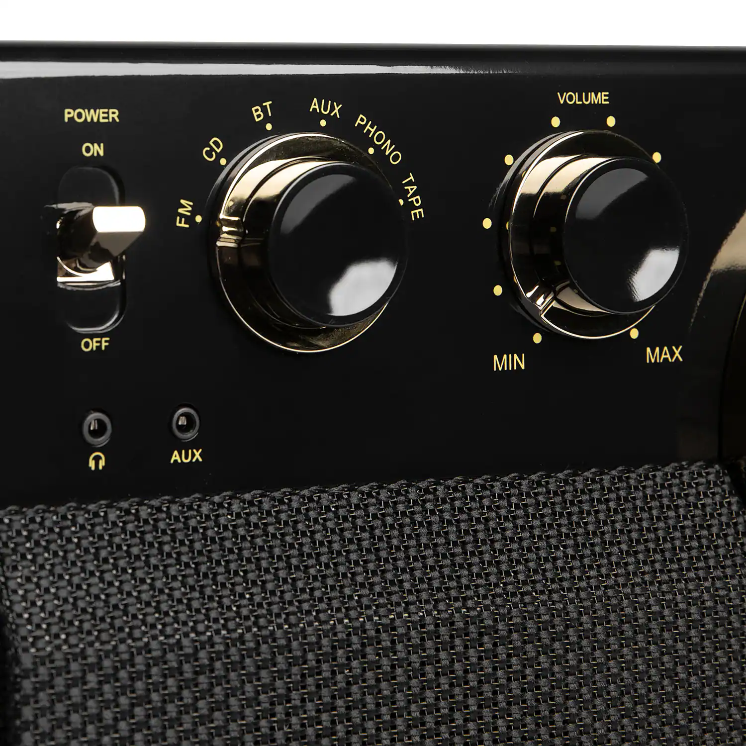 Victrola - Empire Bluetooth 6-in-1 Record Player - Gold/Brown/Black - Image 8