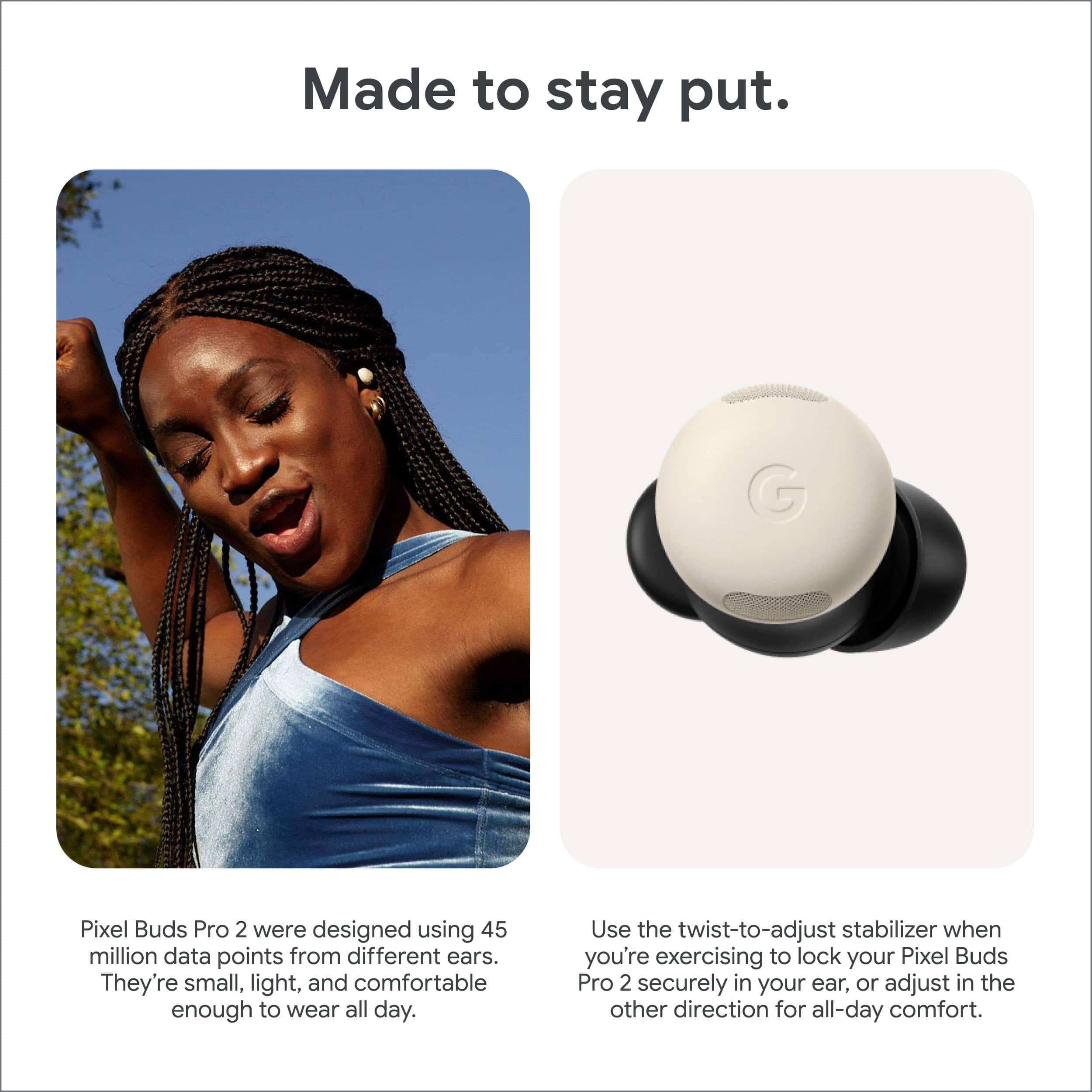 Google - Pixel Buds Pro 2 - Wireless Earbuds with Active Noise Cancellation – Bluetooth Headphones - Hazel - Image 7