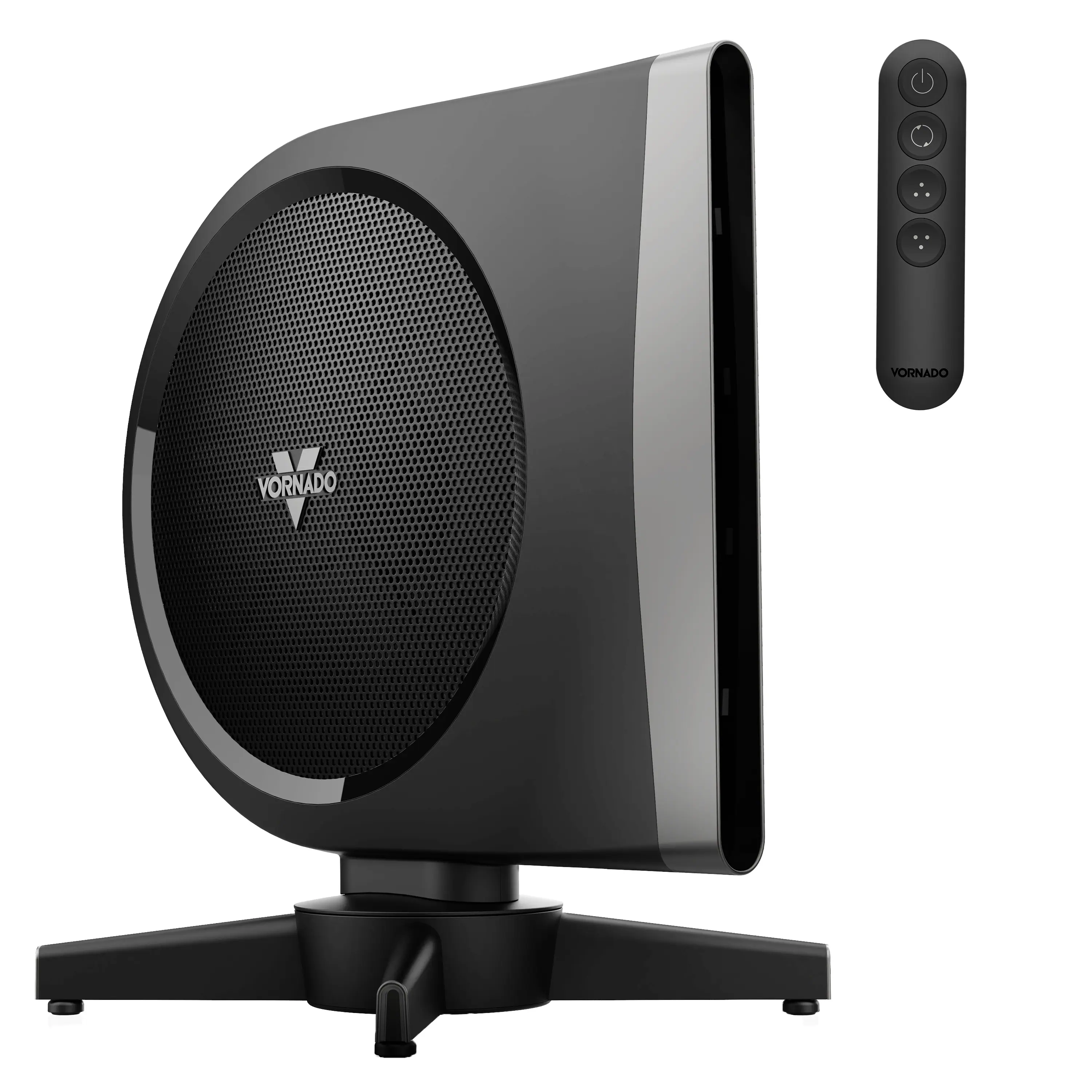 Vornado - Strata Compact Oscillating Floor Fan with Remote, Tower Fan for Whole Room Circulation - Black