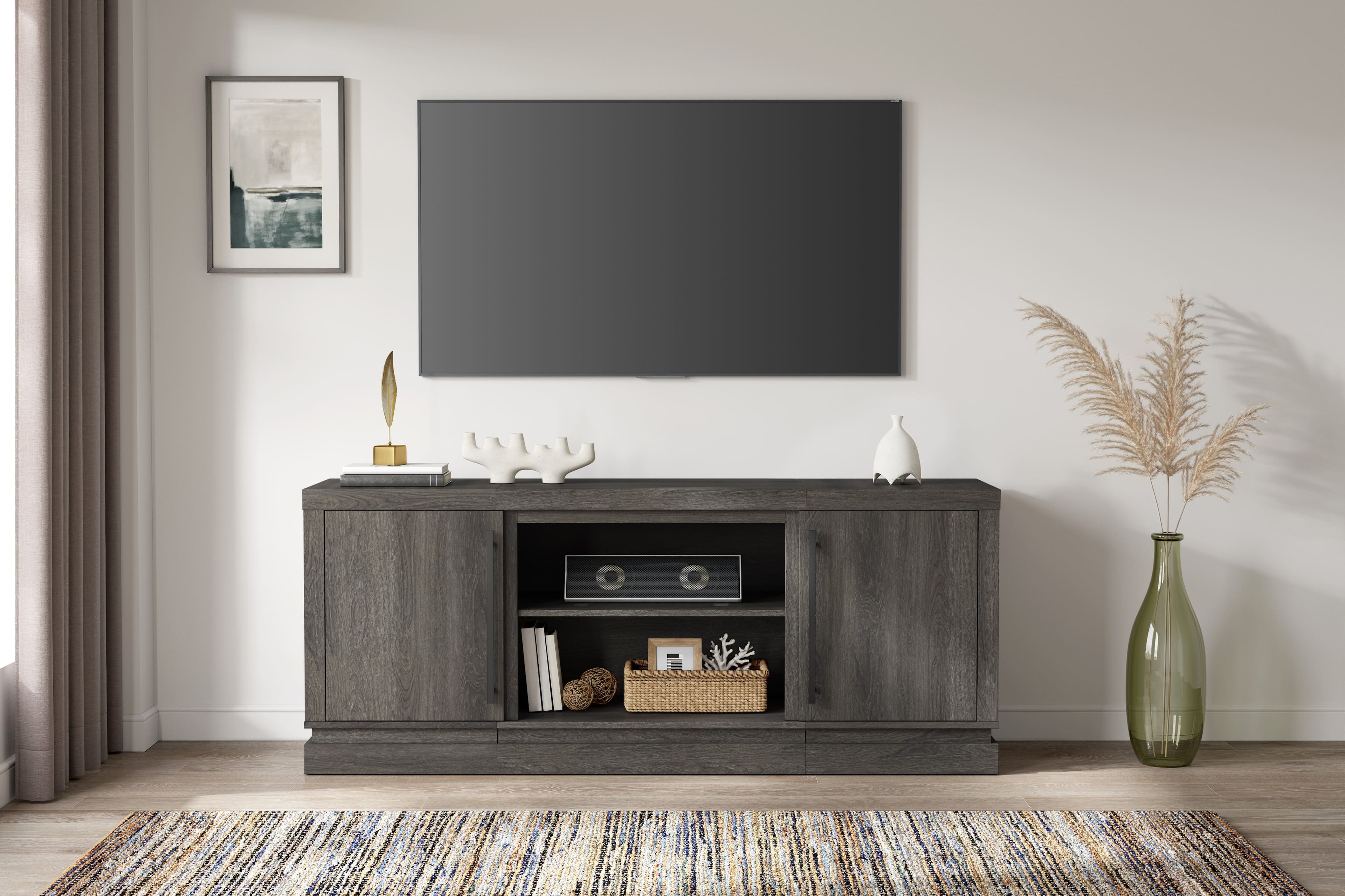Whalen Furniture - Thannon 60" TV Console - Medium Ash Gray - Image 4
