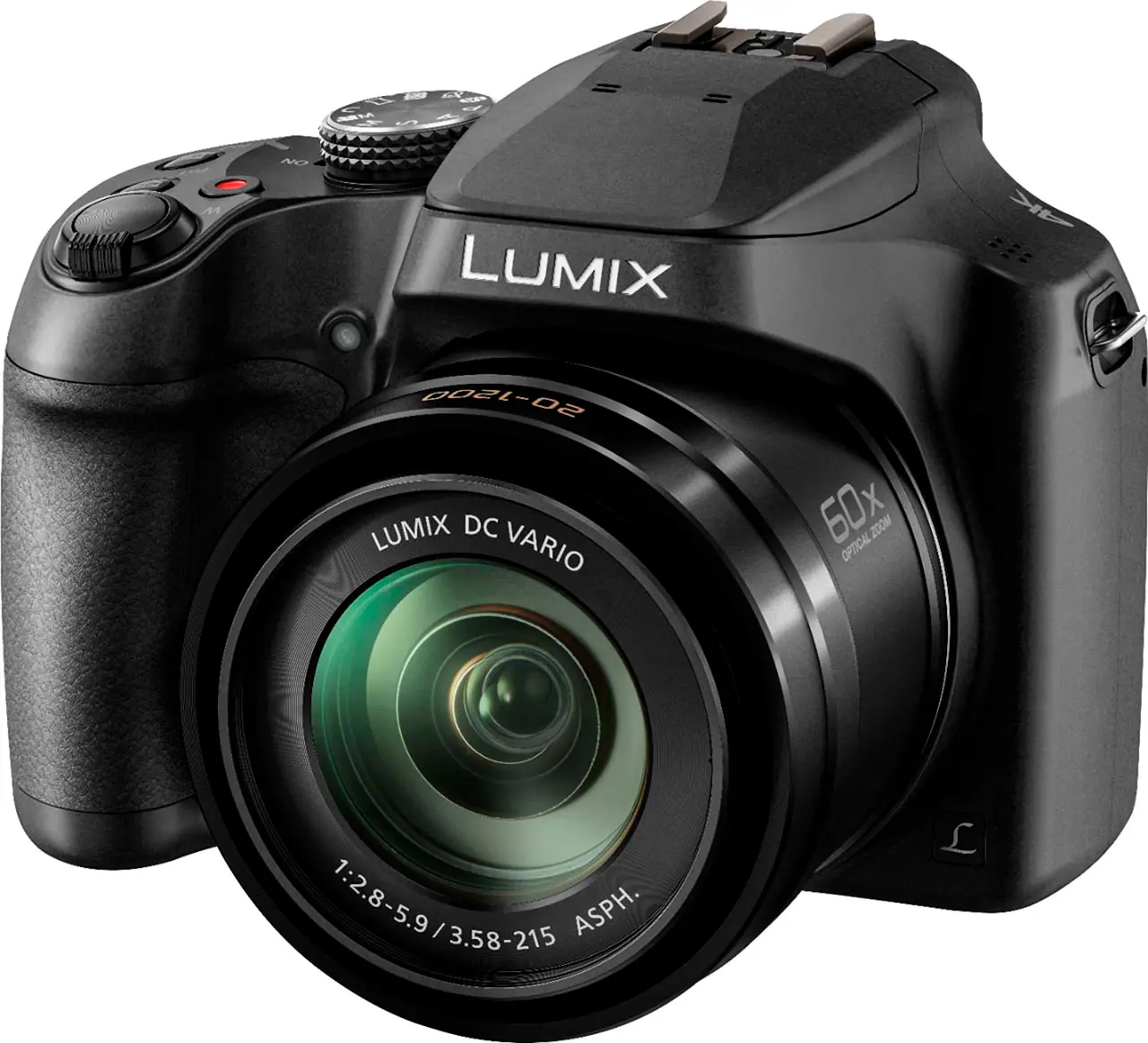 Panasonic - LUMIX FZ80D 18.1 Megapixels 4K Photo Point and Shoot Digital Camera with 60X Zoom Lens - Black - Image 2