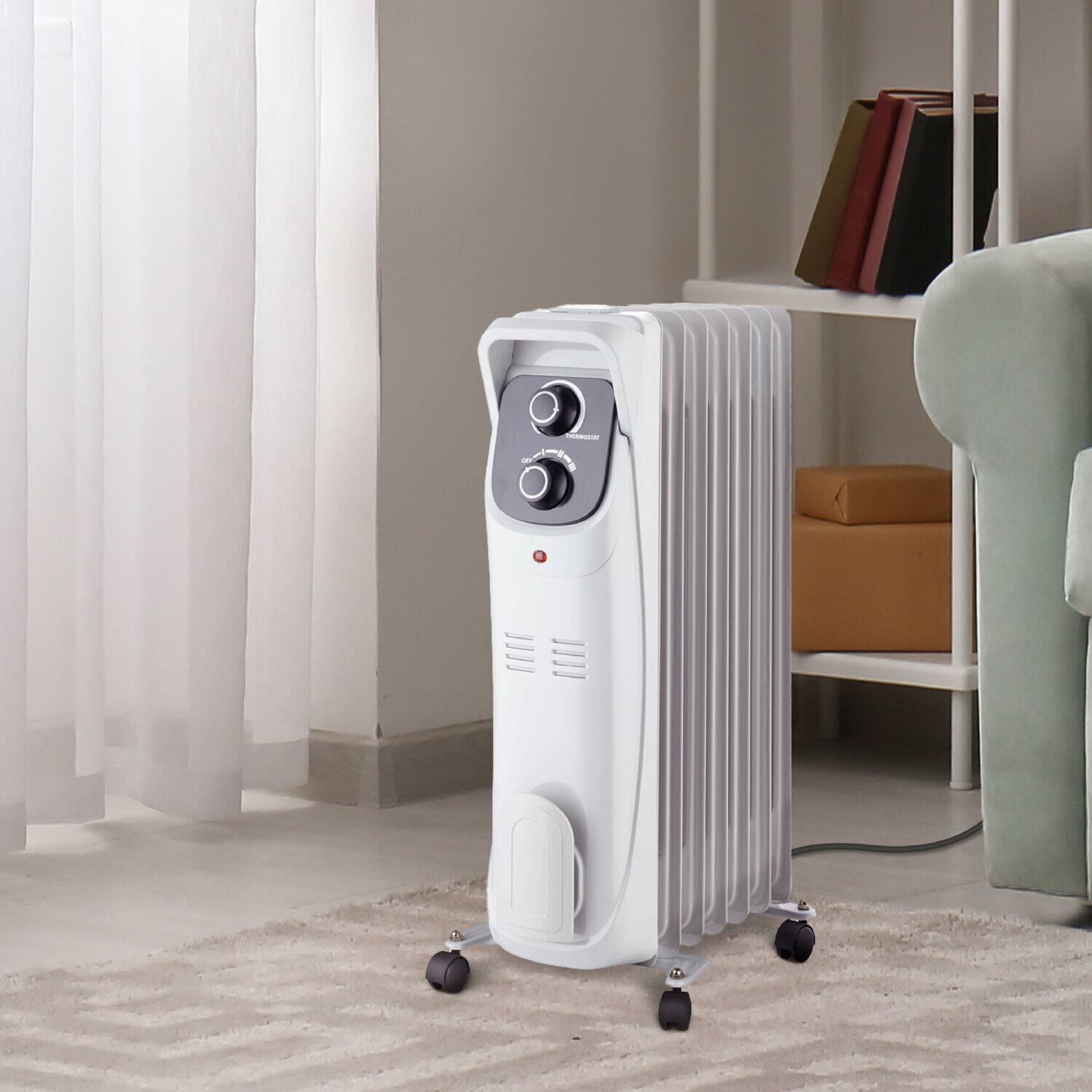 Lifesmart - 1500W Oil Filled Radiator - White - Image 8